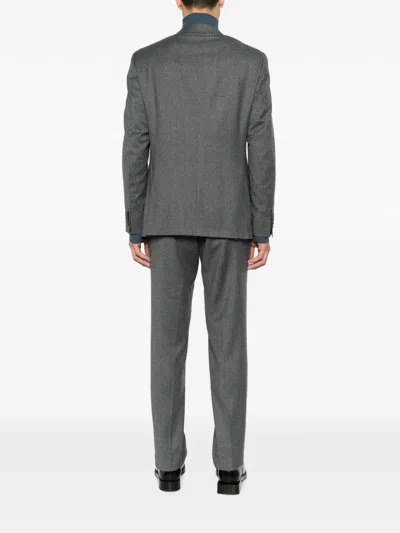 Canali Single-breasted Buttoned Suit In Gray