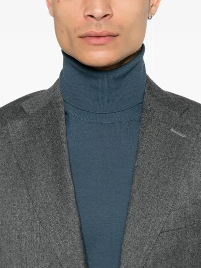 Canali Single-breasted Buttoned Suit In Gray