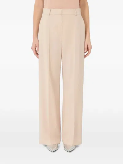 Weekend Max Mara Wool Palazzo Trousers In Neutral