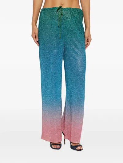 Oseree Drawstring Casual Pants In Blue