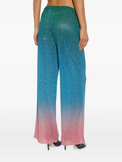 Oseree Drawstring Casual Pants In Blue