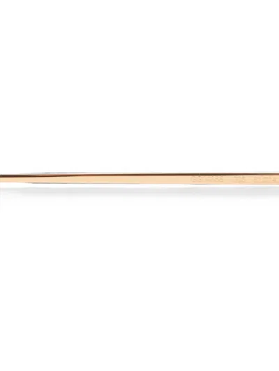 Pre-owned Gucci Squared-frame Sunglasses In Gold
