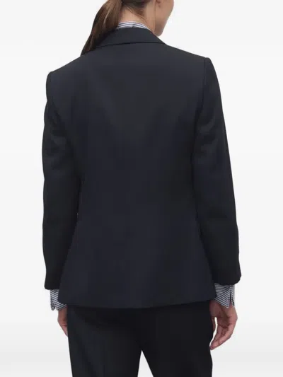 The Row Eudora Wool Blazer In Blue