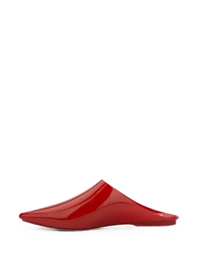 Melissa She Ii Pointed-toe Mules In Red