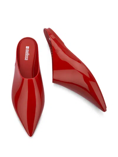 Melissa She Ii Pointed-toe Mules In Red