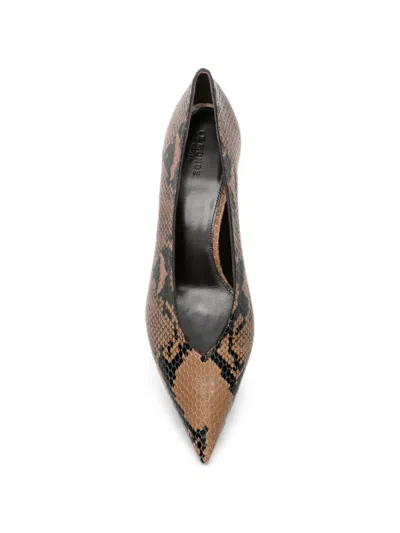 Le Monde Beryl Leopard-pattern Python Print Leather Pumps With Medium Heel For Women In Multi