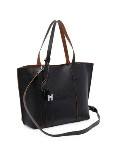 Hogan Small Script Tote Bag In Black