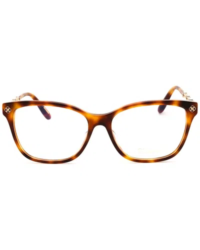Chopard Ladies Brown Rectangular Eyeglass Frames Vch352s In Brown