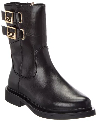 Byblos Leather Boot In Black