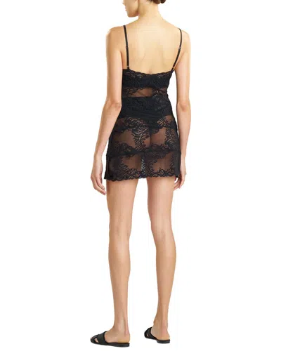 Natori Feathers Boudoir Allover Feathers Lace Chemise In Black