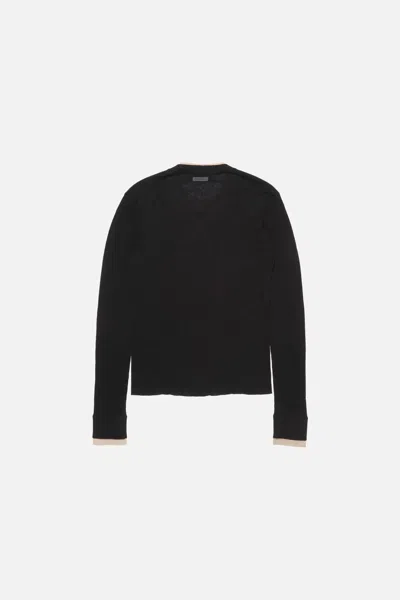 Acne Studios Layered-effect Button-up Cardigan In Black