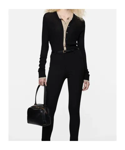 Acne Studios Layered-effect Button-up Cardigan In Black
