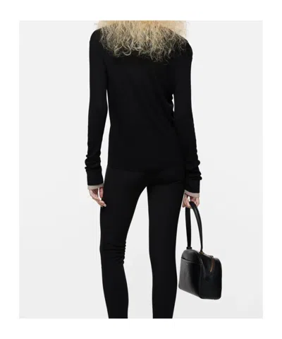 Acne Studios Layered-effect Button-up Cardigan In Black