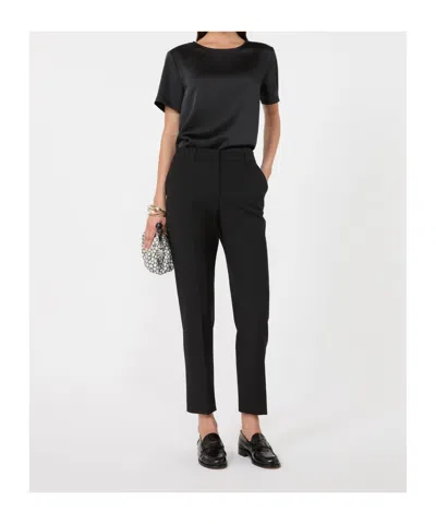 Weekend Max Mara Belt Loop Casual Pants In Black
