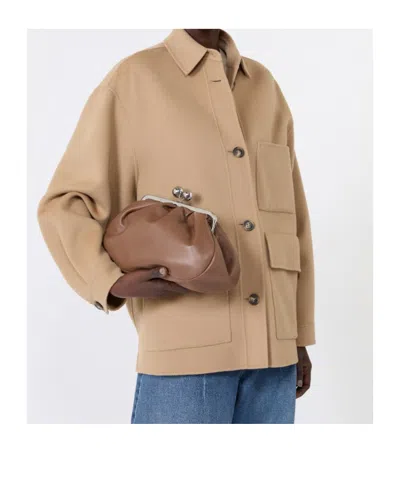 Weekend Max Mara Double Wool Jacket In Brown