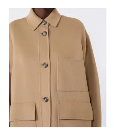 Weekend Max Mara Double Wool Jacket In Brown