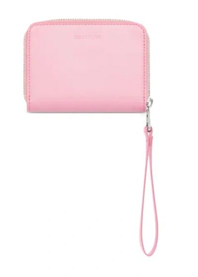 Courrèges Zipped Leather Compact Wallet