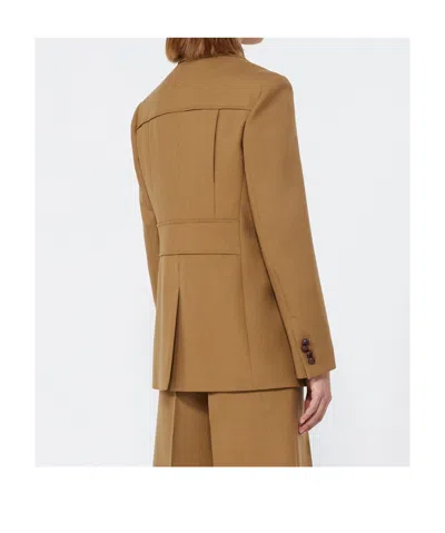 Max Mara Long-sleeved Jacket In Brown