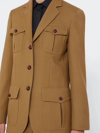 Max Mara Long-sleeved Jacket In Brown