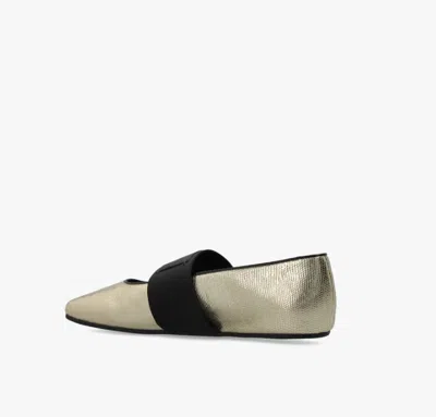 Givenchy Sliced Metallic Leather Ballet Flats In Gold