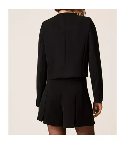 Twinset Button-front Long-sleeve Casual Jacket In Multi