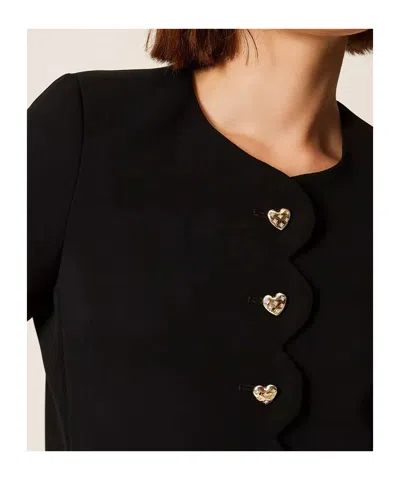 Twinset Button-front Long-sleeve Casual Jacket In Multi
