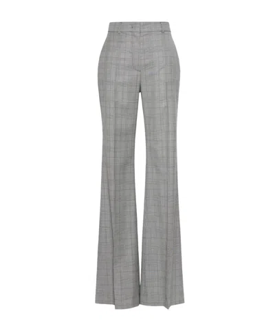 Sportmax Spxanfora Prince Of Wales Check Trousers In Gray