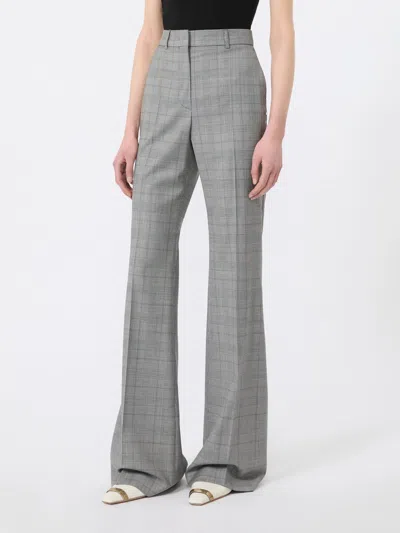 Sportmax Spxanfora Prince Of Wales Check Trousers In Gray