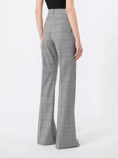 Sportmax Spxanfora Prince Of Wales Check Trousers In Gray