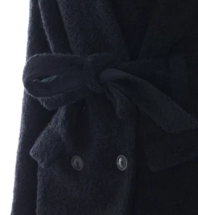 Isabel Marant Syndra Belted Oversized Virgin Wool-blend Jacket In Black