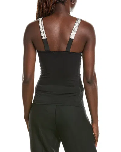 Paris Georgia Python Wool-blend Bodice Top In Black