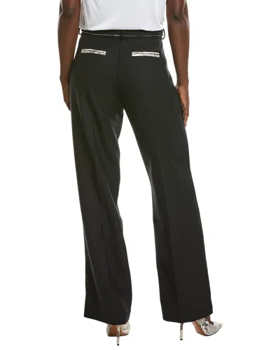 Paris Georgia Python Wool-blend Tailored Trouser In Black