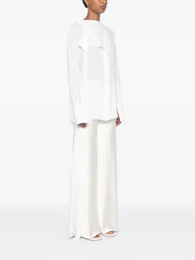 Francesco Murano Bluse Mit Cut-outs In White