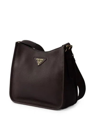 Prada Medium Leather Bag In Brown