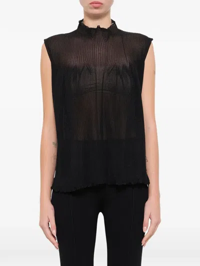 Cfcl Hypha Lucent Glitter-effect Top In Black