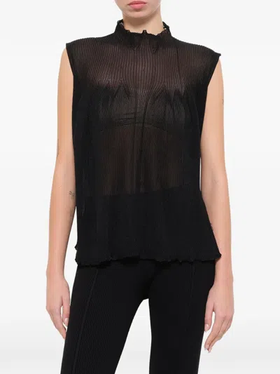 Cfcl Hypha Lucent Glitter-effect Top In Black