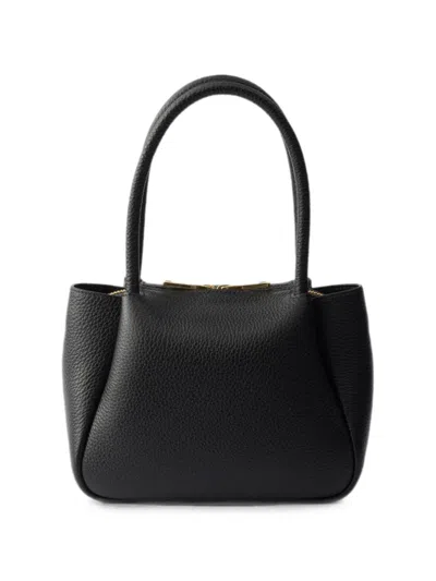 Prada Leather Mini Handbag In Black