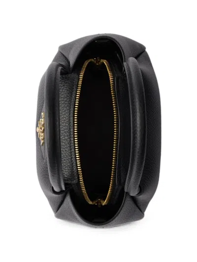 Prada Leather Mini Handbag In Black