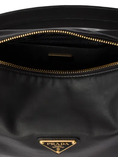 Prada Explore Small Nappa Leather Bag In Black