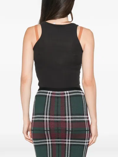 N°21 Check-pattern Midi Skirt In Green