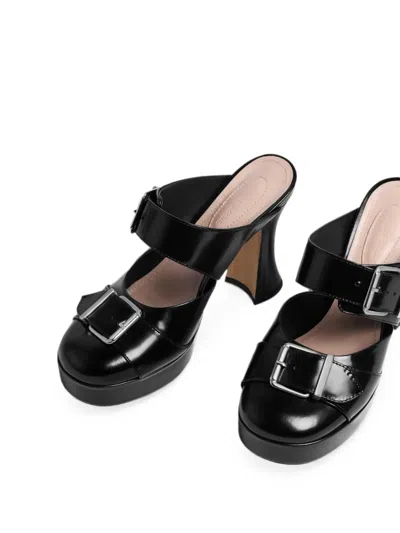 Simone Rocha Mules Mit Design-absatz In Black