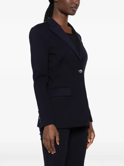 Pinko Single-breasted Jacket In Blue
