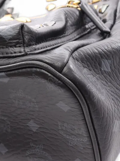Pre-owned Mcm 2010s Stark Visetos Backpack In Black