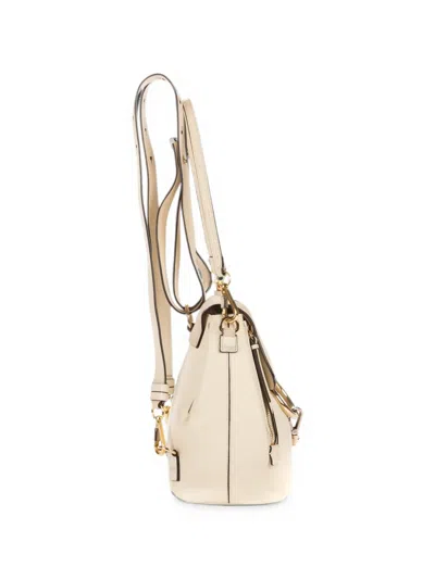 Pre-owned Chloé Small Faye Backpack In Neutral