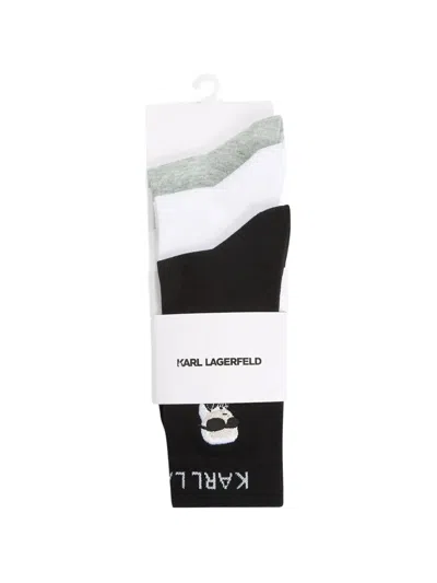Karl Lagerfeld Ikon Socks – 3 Pack In Multi