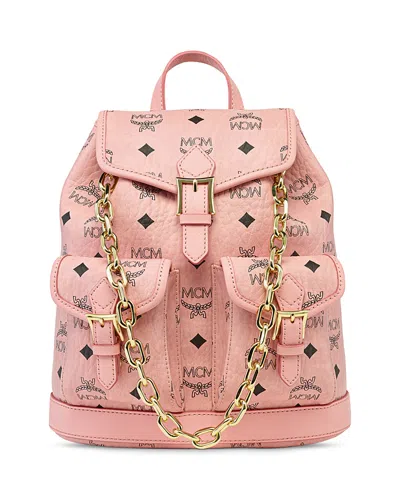 Mcm Mini Aren Drawstring Backpack In Pink