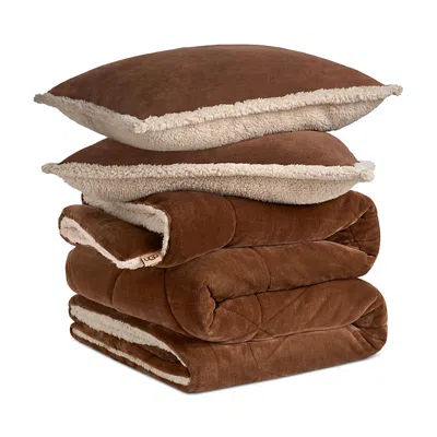 Ugg Avery Comforter Set, Full/queen In Brown