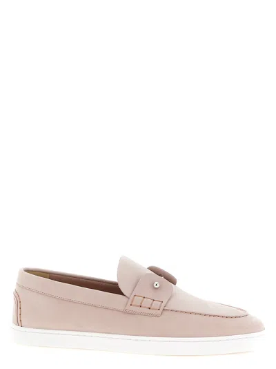 Christian Louboutin Womens Vintage Rose Chambeliboat Leather Boat Shoes Eur 37 / 4 Uk In Multi