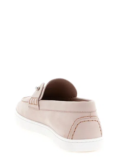 Christian Louboutin Womens Vintage Rose Chambeliboat Leather Boat Shoes Eur 37 / 4 Uk In Multi