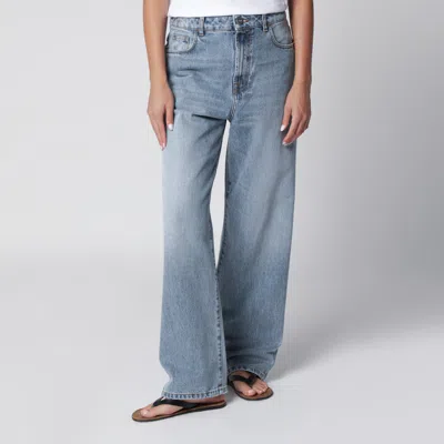Rohe Bruun Low-rise Wide-leg Jeans In Blue
